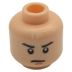 LEGO Minifig Cabeza con cejas en popa y dibujo de hoyuelos…