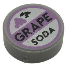 LEGO Tile 1 x 1 Round with Bottle Cap with 'GRAPE…