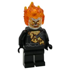 LEGO Ghost Rider, Johnathon 'Johnny' Blaze - White Head, Flaming Chain