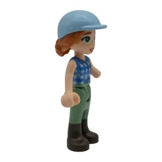 LEGO Friends Herbst - Blaue Flanellweste, sandgrüne Hose, dunkelbraune Stiefel, hellblauer…