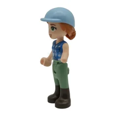 LEGO Friends Herbst - Blaue Flanellweste, sandgrüne Hose, dunkelbraune Stiefel, hellblauer…