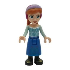 LEGO Anna - Blauer Rock, schwarze Stiefel und schwarzes Oberteil, leichte…