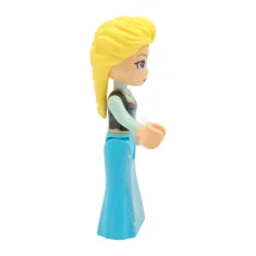 LEGO Elsa - Mittleres azurblaues Kleid, Mittelblaues langes schmales Glitzer-Cape, Smirk…