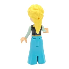 LEGO Elsa - Mittleres azurblaues Kleid, Mittelblaues langes schmales Glitzer-Cape, Smirk…