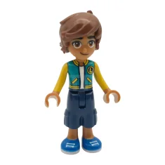 LEGO Friends Leo - Chaqueta turquesa oscuro y amarillo, pantalón azul…