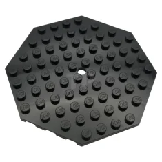 LEGO Plate, Modified 10 x 10 Octagonal with Hole
