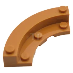 LEGO Brick, Round Corner 5 x 5 Macaroni with 4 x…