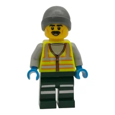 LEGO Conducteur de chasse-neige - Homme, gilet de sécurité jaune néon…