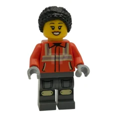 LEGO Travailleur de la construction - Femme, veste de sécurité orange…