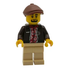 LEGO Chauffeur de taxi - Homme, veste marron foncé sur chemise…
