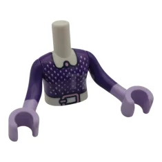 LEGO Torso Mini Doll Girl with Dark Purple Bodice, Metallic Pink…