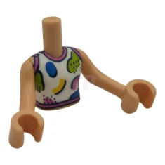 LEGO Torso Mini Doll Girl White Tank Top with Dark Pink…