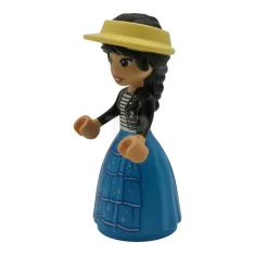 LEGO Friends Liann - Chaqueta de cuero negro, falda azul oscuro…