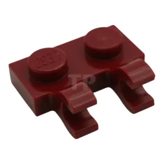 LEGO Plate, Modified 1 x 2 with Clips Horizontal (open O…