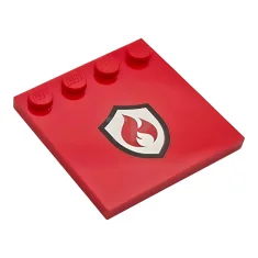 LEGO Piastrelle, modificate 4 x 4 con borchie sul bordo con…