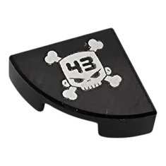 LEGO Piastrelle, rotonda 1 x 1 quarto con il numero "43"…