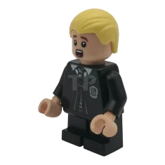 LEGO Draco Malfoy - Black Slytherin Robe and Short Legs, Grin…