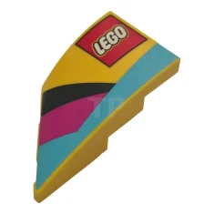 LEGO Schräge 4 x 2, gebogen – Keil rechts mit LEGO-Logo-Muster