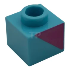 LEGO 1 x 1 x 2/3-Stein mit Dreiecksmuster – rechte Seite