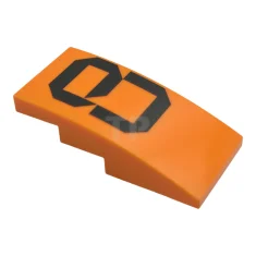 LEGO Dachstein 4 x 2, gebogen, mit Muster Nr. 8