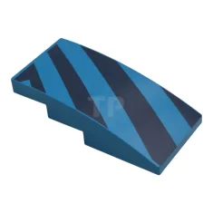 LEGO Slope 4 x 2 Curved with Diagonal Stripes Pattern