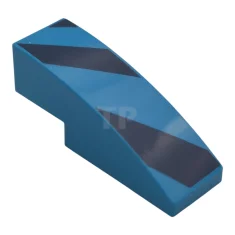 LEGO Slope 3 x 1 Curved with Diagonal Stripes Pattern