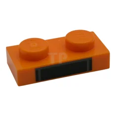 LEGO Plate 1 x 2 with Dark Bluish Gray Lines on…