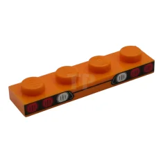 LEGO Plate 1 x 4 with Red Taillights and Silver Reverse…
