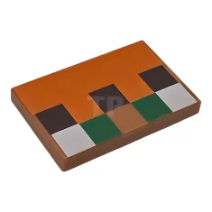 LEGO Fliese im Format 2 x 3 mit grünen, weißen und…