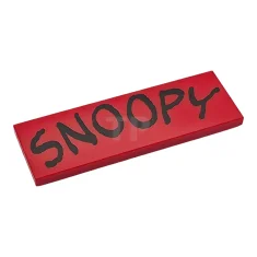 LEGO Fliese 2 x 6 mit schwarzem „SNOOPY“-Muster