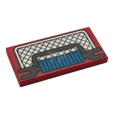 LEGO Tile 2 x 4 with Silver Grille, Dark Bluish Gray…