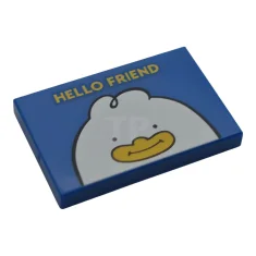 LEGO Carreau 2 x 3 avec l'inscription « HELLO FRIEND »…