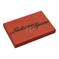 LEGO Tile 2 x 3 with 'Sadairs Spear' Pattern
