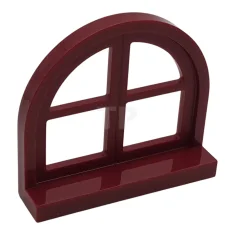 LEGO Window 1 x 4 x 3 Rounded Top with Panes…