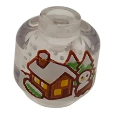 LEGO Minifigure, Head without Face with Snow Globe, Reddish Brown and…