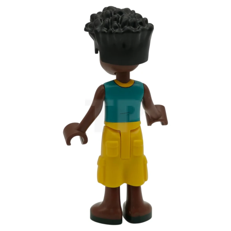 LEGO&reg; frnd0876 Friends Zac - Camicia tuchese scuro con moto, pantaloni gialli, sandali verde scuro