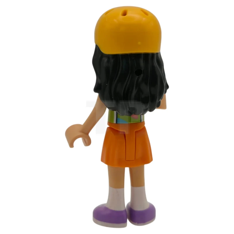 LEGO&reg; frnd0866 Friends Liann - Lime, Coral and Medium Azure Tank Top, Orange Skirt, Medium Lavender Shoes, Bright Light Orange Helmet