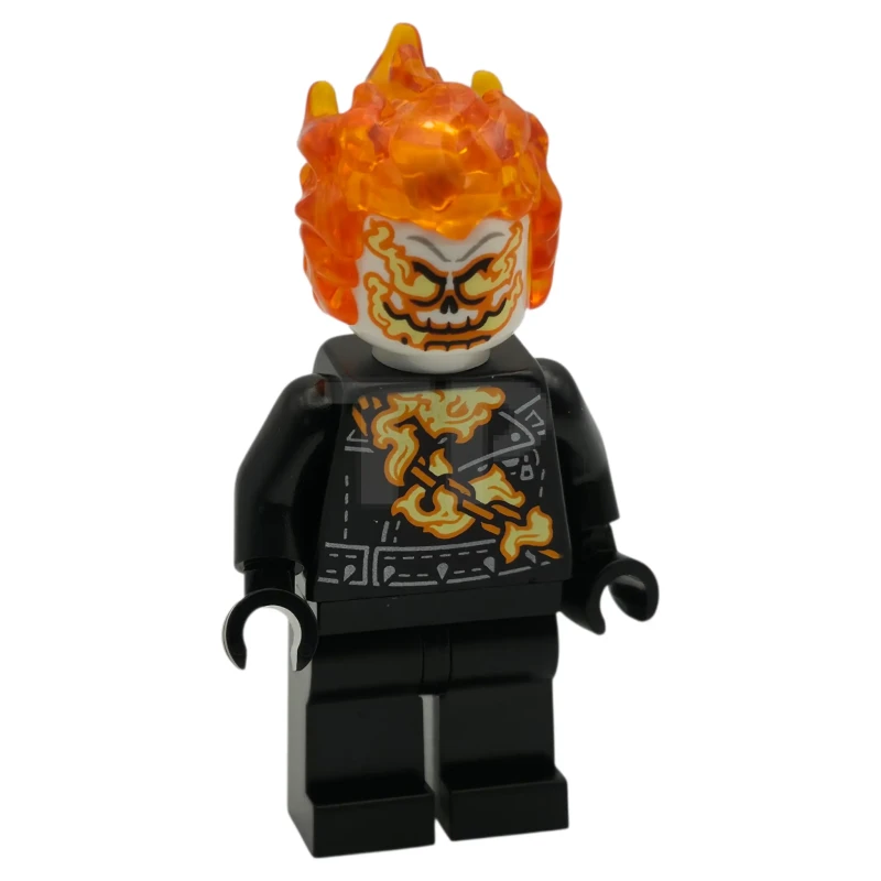 LEGO&reg; sh1095 Ghost Rider, Johnathon 'Johnny' Blaze - White Head, Flaming Chain