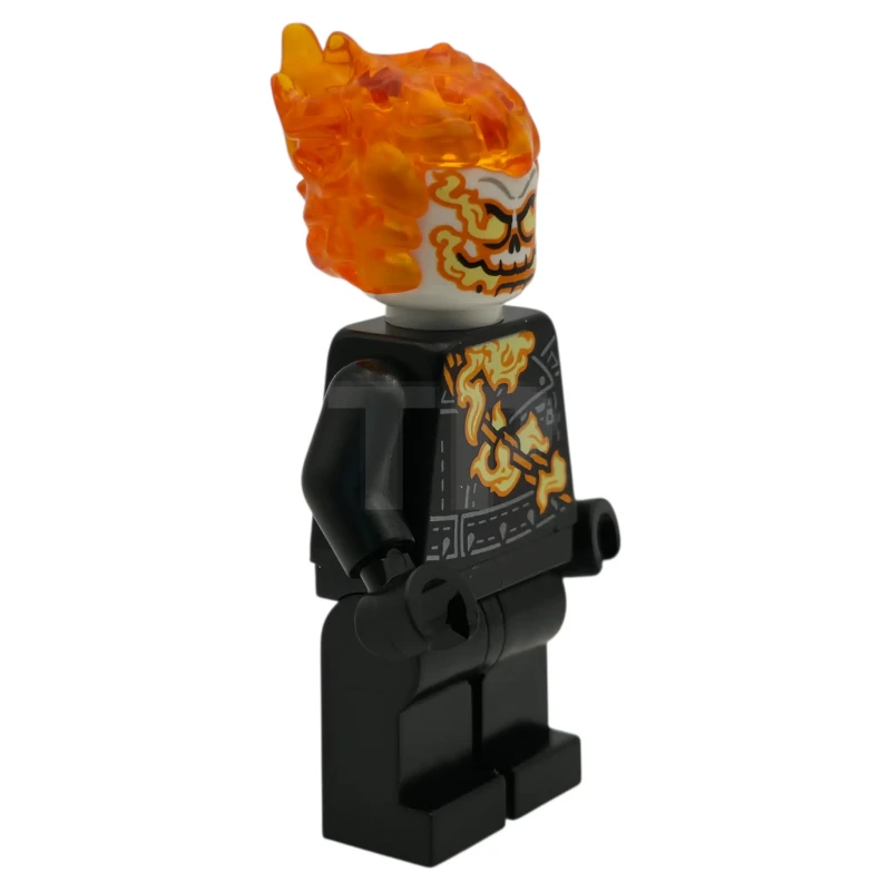 LEGO&reg; sh1095 Ghost Rider, Johnathon 'Johnny' Blaze - White Head, Flaming Chain