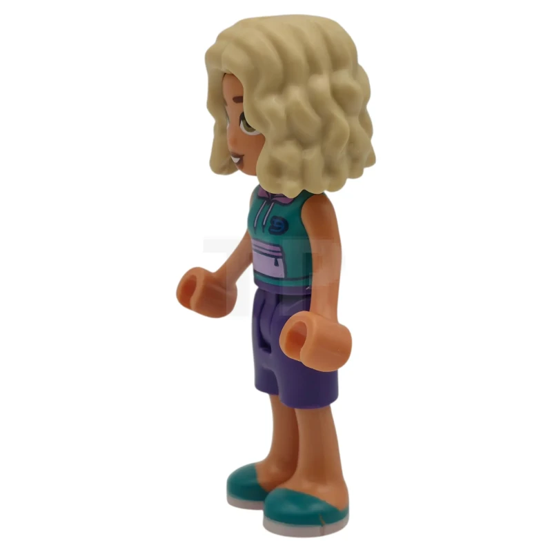 LEGO&reg; frnd0880 Friends Nova - Dark Turquoise Sleeveless Hoodie, Dark Purple Shorts, Dark Turquoise Shoes