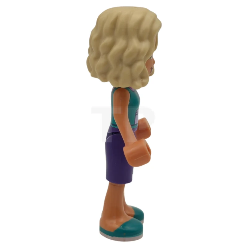 LEGO&reg; frnd0868 Friends Nova - Heller Pullover in Aqua und Limette, dunkeltürkise Shorts, schwarze Stiefel