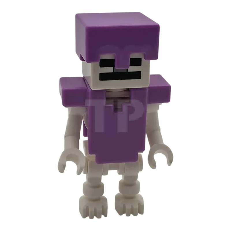 LEGO&reg; min253 Scheletro, Minecraft - Armatura ed elmetto medi color lavanda