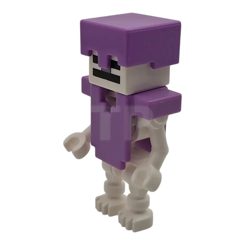 LEGO&reg; min253 Scheletro, Minecraft - Armatura ed elmetto medi color lavanda