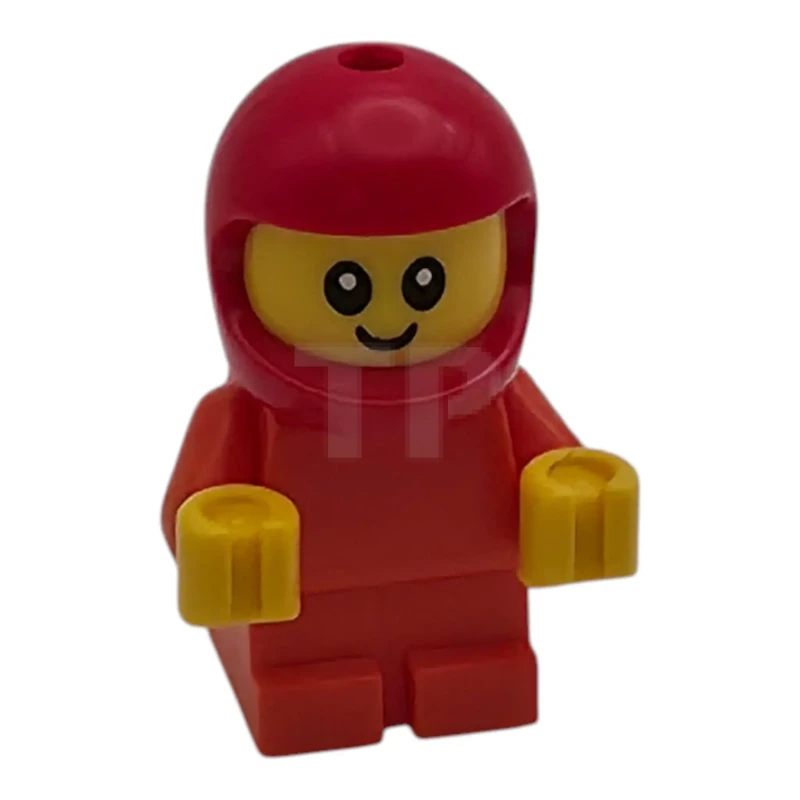 LEGO&reg; cty1943 Autista Junior - Corpo arancione rossastro, casco rosso (operaio edile)