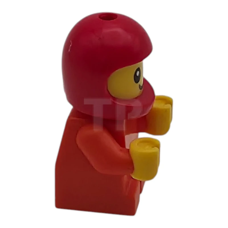 LEGO&reg; cty1943 Autista Junior - Corpo arancione rossastro, casco rosso (operaio edile)