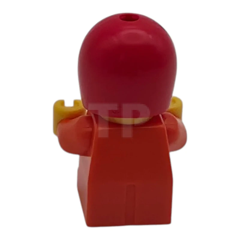 LEGO&reg; cty1943 Autista Junior - Corpo arancione rossastro, casco rosso (operaio edile)