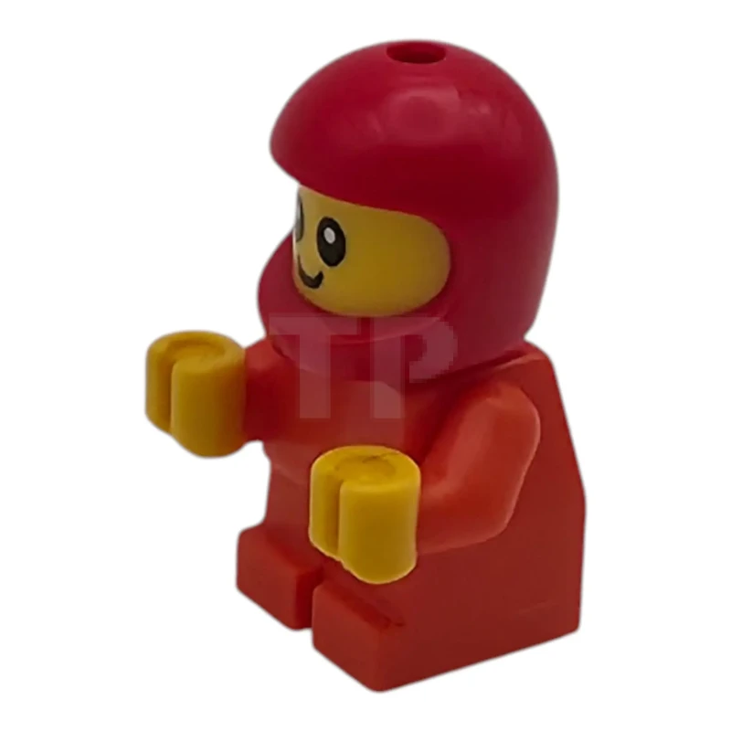 LEGO&reg; cty1943 Autista Junior - Corpo arancione rossastro, casco rosso (operaio edile)