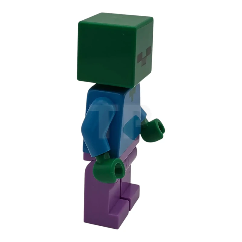 LEGO&reg; min174 Zombie - Jambes violet foncé, casque moyen azur