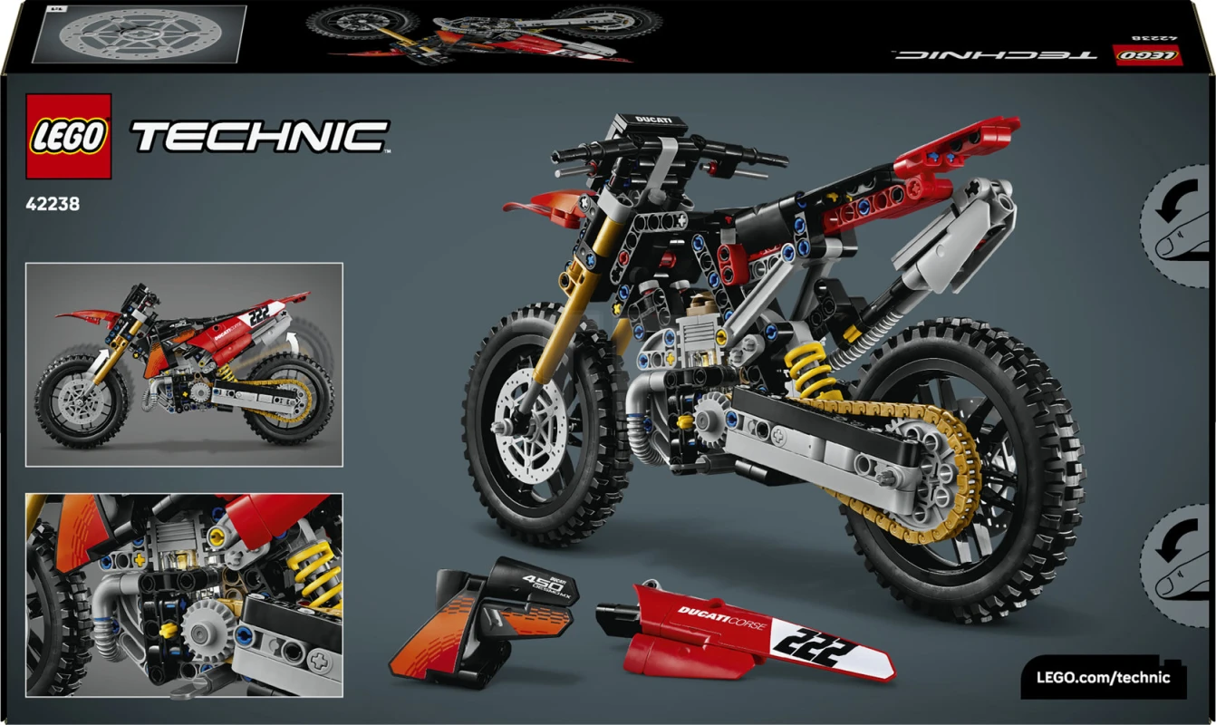 LEGO&reg; 42238 Ducati Desmo450 MX Factory motor