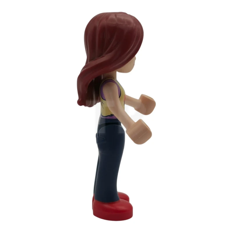 LEGO&reg; frnd0896 Friends Paisley - Bright Light Yellow and Medium Lavender Tank Top, Dark Blue Trousers with Red Shoes
